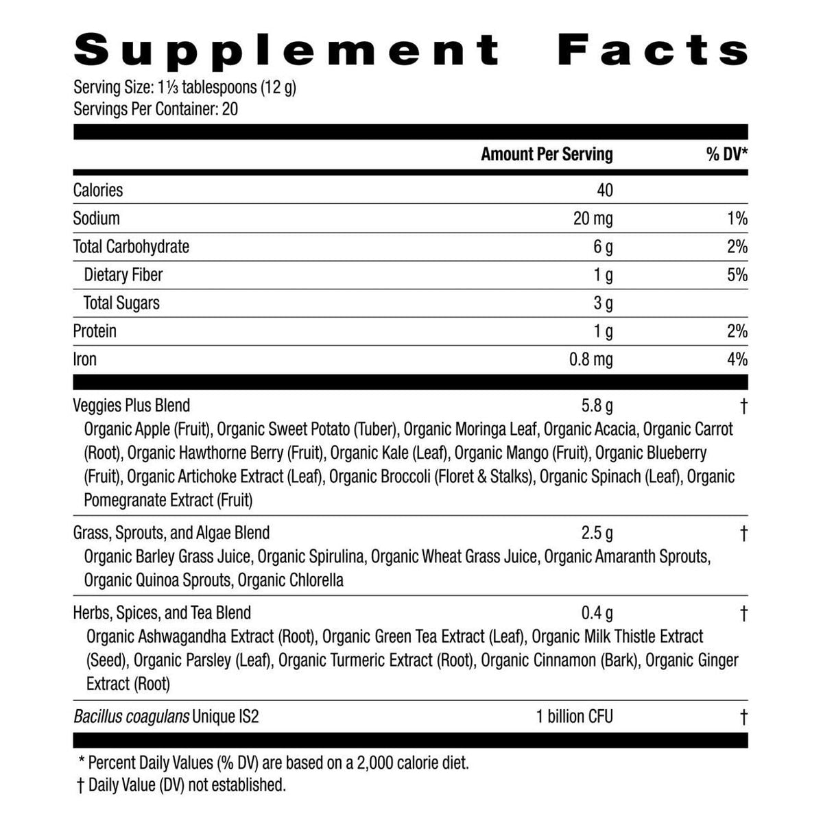 HERBALIFE V Greens Booster